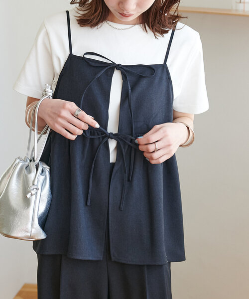 「DISCOAT」 コンビワンピース MEDIUM グレー レディース_画像4