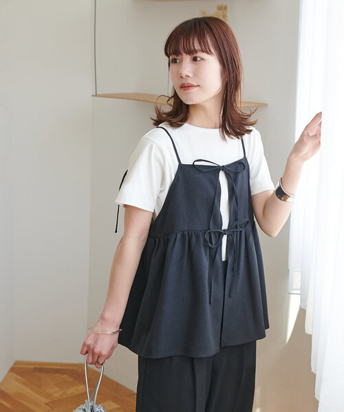 「DISCOAT」 コンビワンピース MEDIUM グレー レディース_画像5