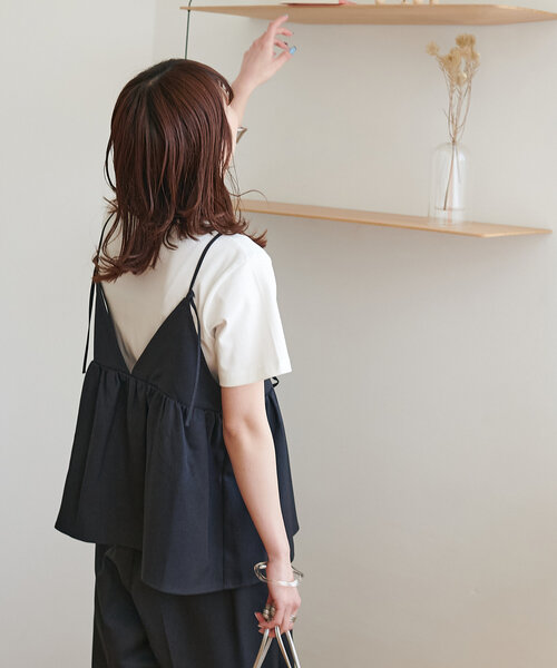 「DISCOAT」 コンビワンピース MEDIUM グレー レディース_画像6