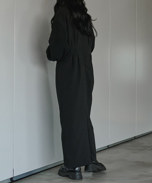 「Ezick」 長袖ワンピース FREE ブラック系その他 レディース_画像2