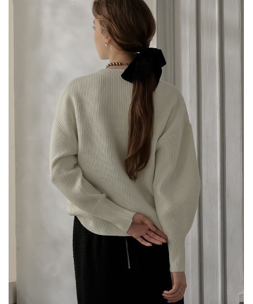 「MEISM」 長袖ニット MEDIUM グレー レディース_画像6