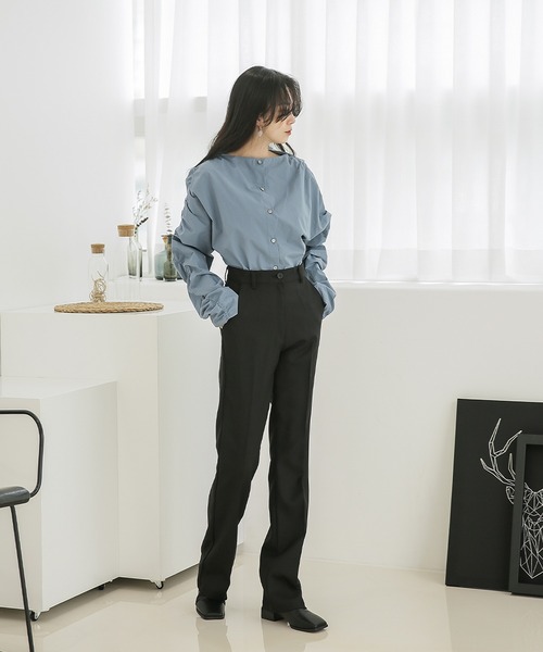 「UNE MANSION」 パンツ MEDIUM ブラック レディース_画像5