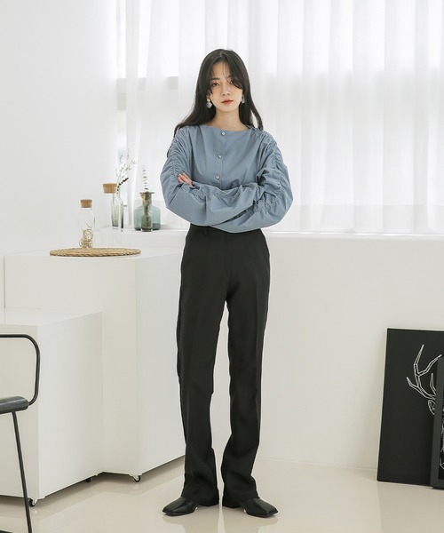 「UNE MANSION」 パンツ MEDIUM ブラック レディース_画像6