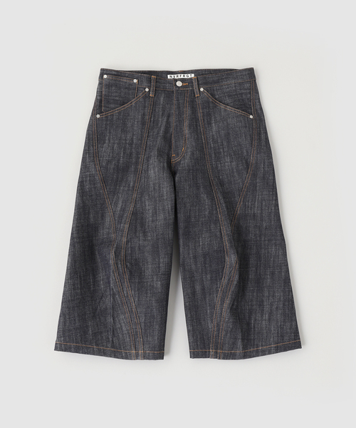 NVRFRGT（ネヴァーフォーゲット） パンツ 3D TWISTED JORTS/RAW INDIGO