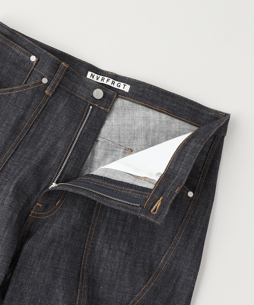 NVRFRGT（ネヴァーフォーゲット） パンツ 3D TWISTED JORTS/RAW INDIGO