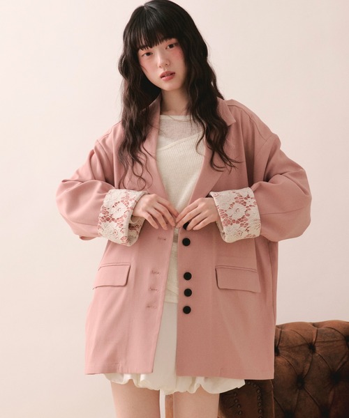 loin nuit ジャケット テーラードジャケット nuance button lace