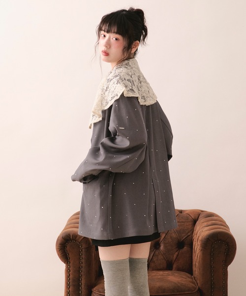 loin nuit ジャケット テーラードジャケット nuance button lace