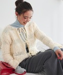 「titivate」 ニットカーディガン FR...の詳細画像1