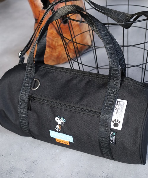 スヌーピー RE-PET ショルダー付き ロールボストンバッグ ベージュ SNOOPY スヌーピー ロールボストンバッグ ベージュ RE-PET SNOOPY