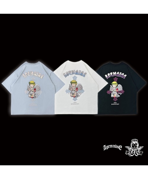 「A'GEM9」 半袖Tシャツ FREE ブラック メンズ_画像2