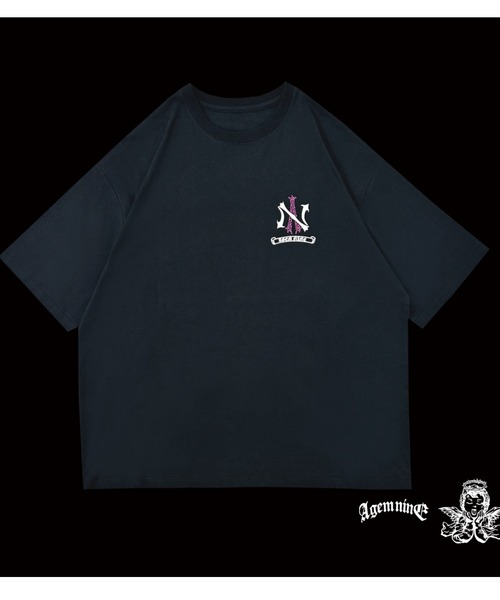 「A'GEM9」 半袖Tシャツ FREE ブラック メンズ_画像3