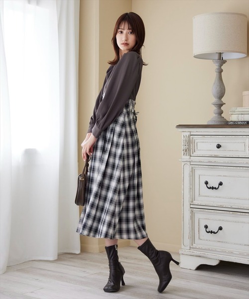 「SWINGLE」 ドッキングワンピース MEDIUM カーキ レディース_画像8