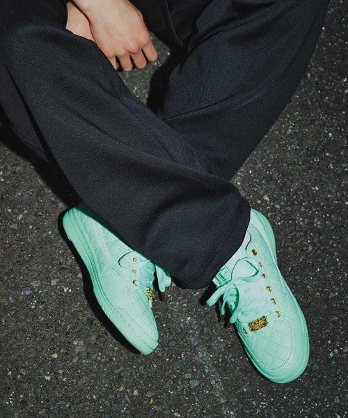 「FILA」 ローカットスニーカー 25.0cm グリーン メンズ_画像2