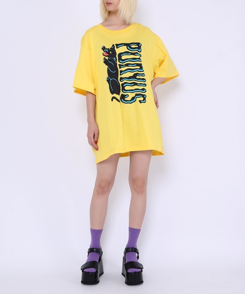 「PUNYUS」 半袖Tシャツ 3 ブラック レディース_画像3