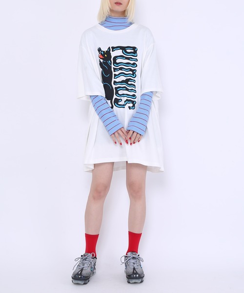 「PUNYUS」 半袖Tシャツ 3 ブラック レディース_画像8