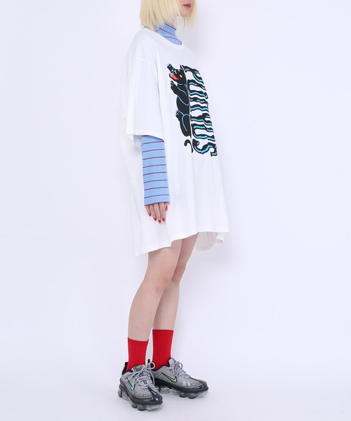 「PUNYUS」 半袖Tシャツ 3 ブラック レディース_画像9