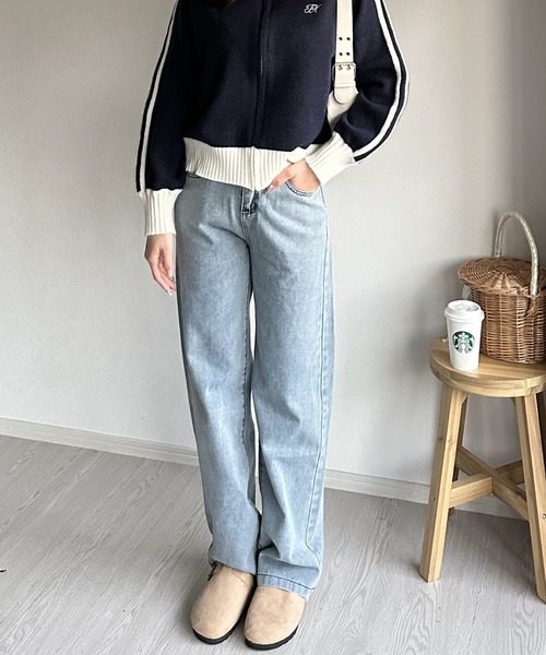 「Silly」 デニムパンツ LARGE ライトブルー レディース_画像8