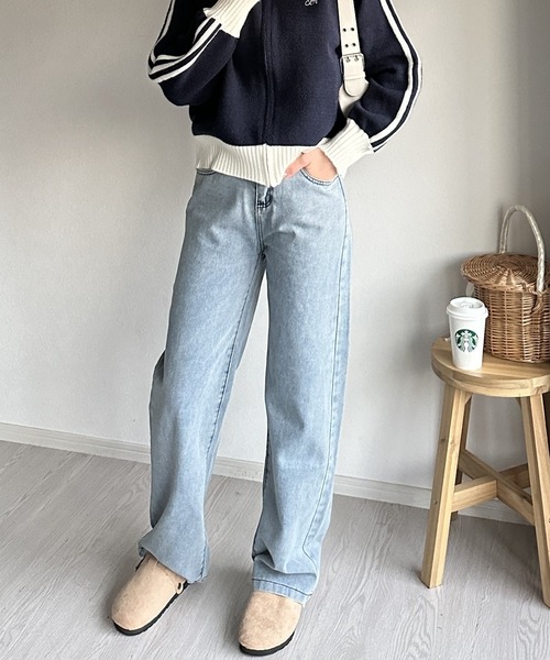「Silly」 デニムパンツ LARGE ライトブルー レディース_画像9