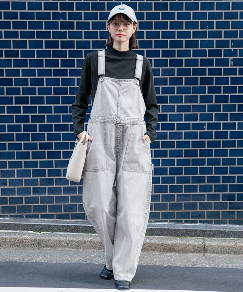 ニコ　BY GLADHAND オーバーオール niko and…（ニコアンド） オーバーオール FREE グレー レディース