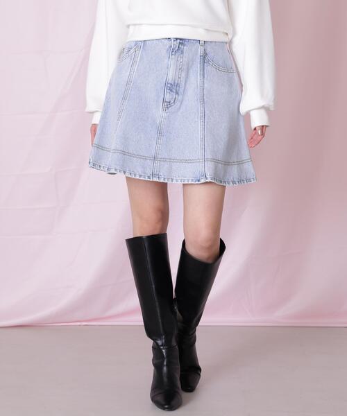 「JILL by JILL STUART」 デニムスカート SMALL ネイビー レディース_画像5