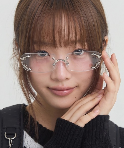 KOM（ドットコム） 伊達メガネ メガネ 眼鏡 A'GEM/9 × 「.KOM/ドット