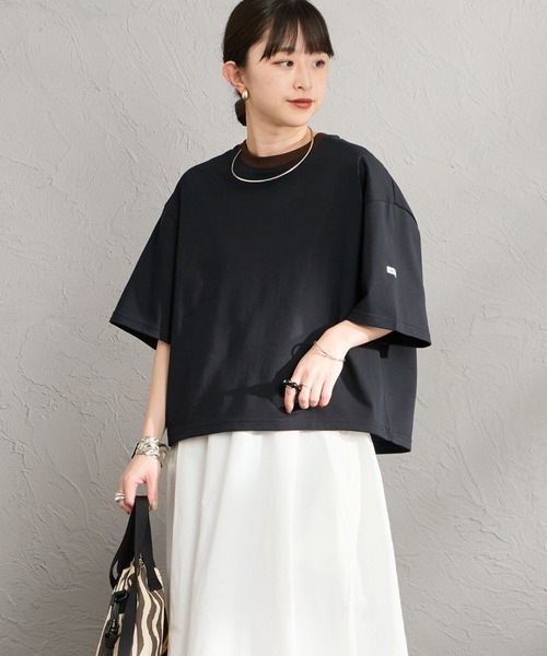 tシャツ 「WEB限定」「ORCIVAL/オーシバル」 ワイド クルーネック Tシャツ レディースの画像