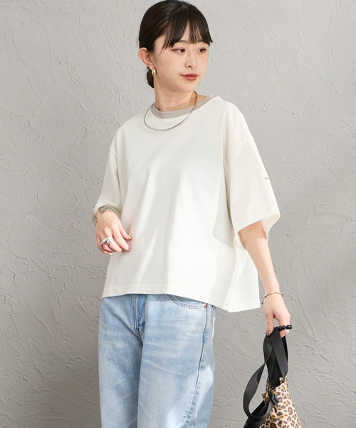 tシャツ 「WEB限定」「ORCIVAL/オーシバル」 ワイド クルーネック Tシャツ レディースの画像