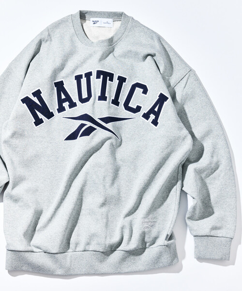 「NAUTICA」 スウェットカットソー「Reebokコラボ」 MEDIUM ネイビー メンズ_画像3
