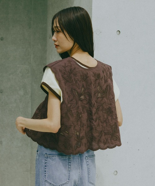 ジャンポールゴルチエ カットワークレース 刺繍 ベスト ジャンポール