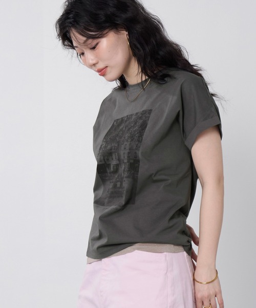 tシャツ フォトプリントTシャツ レディースの画像