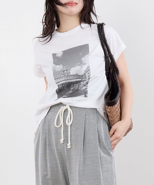 tシャツ フォトプリントTシャツ レディースの画像