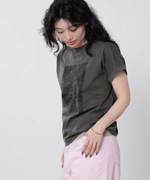 tシャツ フォトプリントTシャツ レディースの画像