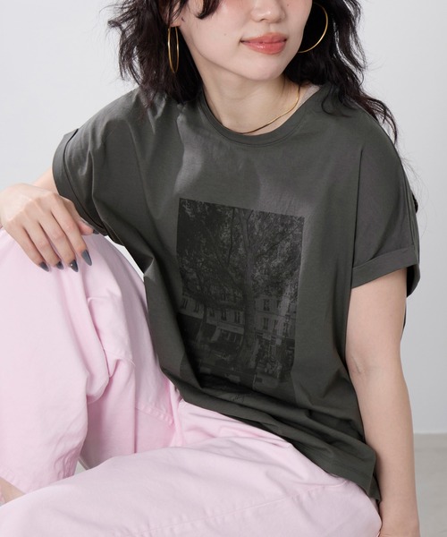 tシャツ フォトプリントTシャツ レディースの画像