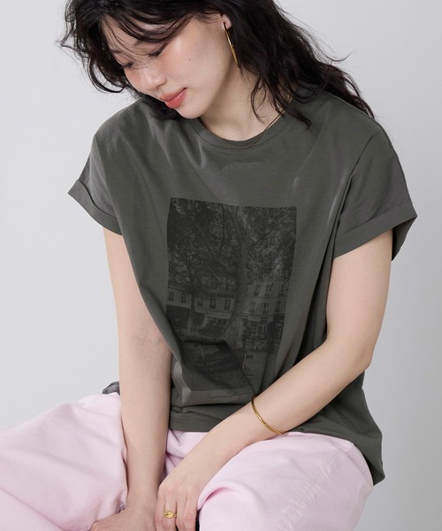 tシャツ フォトプリントTシャツ レディースの画像