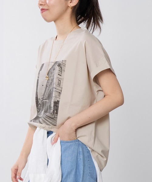 tシャツ フォトプリントTシャツ レディースの画像