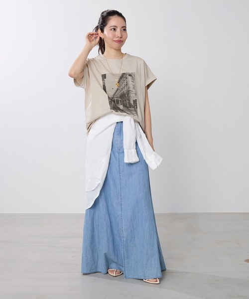 tシャツ フォトプリントTシャツ レディースの画像