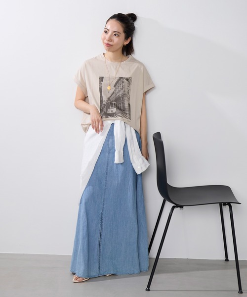 tシャツ フォトプリントTシャツ レディースの画像