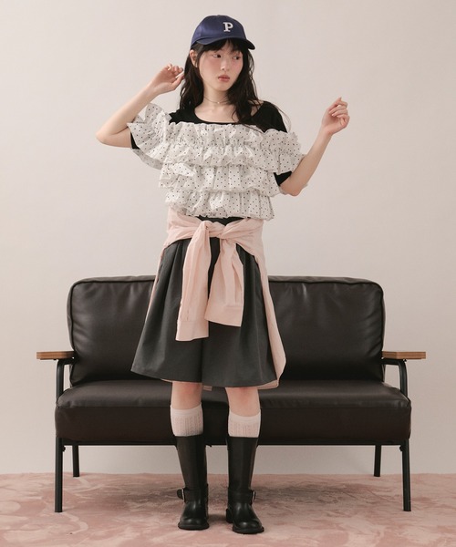 loin nuit tシャツ frill docking tops / フリルドッキングトップス 