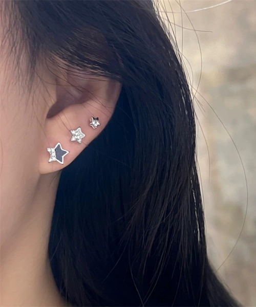 NO WAY ピアス /Bz/「456846」Y2Kスターモチーフピアス6点セット(RZ