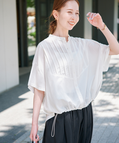 ブラウス シャツ 「WEB限定/追加」ピンタックスピンドルブラウス レディースの画像
