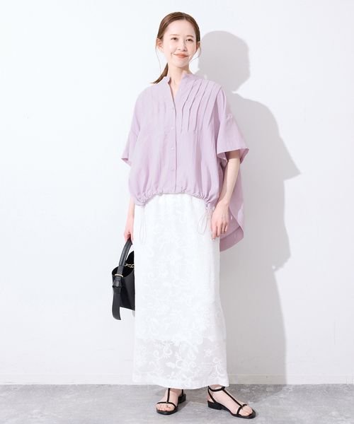 ブラウス シャツ 「WEB限定/追加」ピンタックスピンドルブラウス レディースの画像