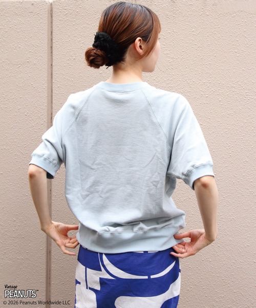 THE SHINZONE PEANUTS ハーフスリーブスウェットシャツ　ブルー THE SHINZONE（ザ シンゾーン） tシャツ 半袖 THE SHINZONE/シンゾーン