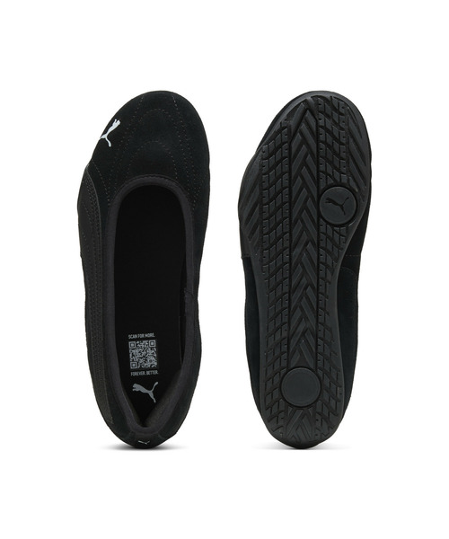 「PUMA」 バレエシューズ 24.5cm ブラック×ホワイト レディース_画像4