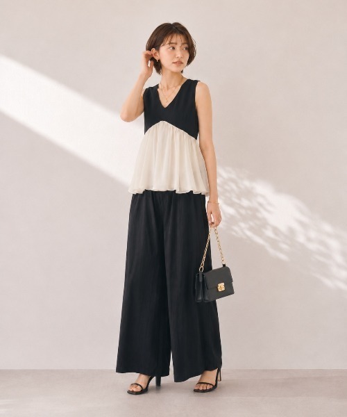Lateru セットアップ 夏 ノースリーブ 2点セットアップ レディース