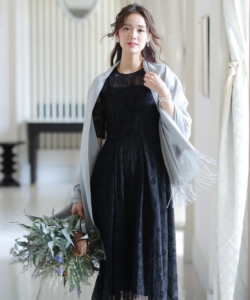 「PourVous」 半袖ワンピース M パープル レディース_画像5