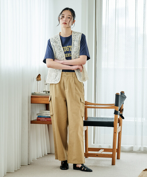 FREAK'S STORE（フリークスストア） ベスト ジレ 夏 コード刺繍 レース