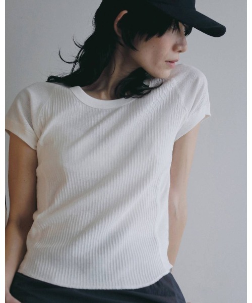 anuke（アンヌーク） tシャツ 半袖 anuke Vintage Rib Tops レディース