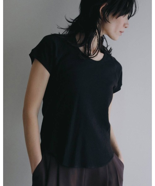 anuke（アンヌーク） tシャツ 半袖 anuke Vintage Rib Tops レディース