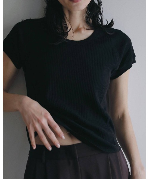 anuke（アンヌーク） tシャツ 半袖 anuke Vintage Rib Tops レディース