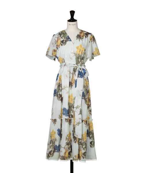 Her lip to Lorette Floral Dress花柄ワンピース Her lip to ワンピース 半袖 Lorette Floral Dress : ZOZOTOWN Yahoo